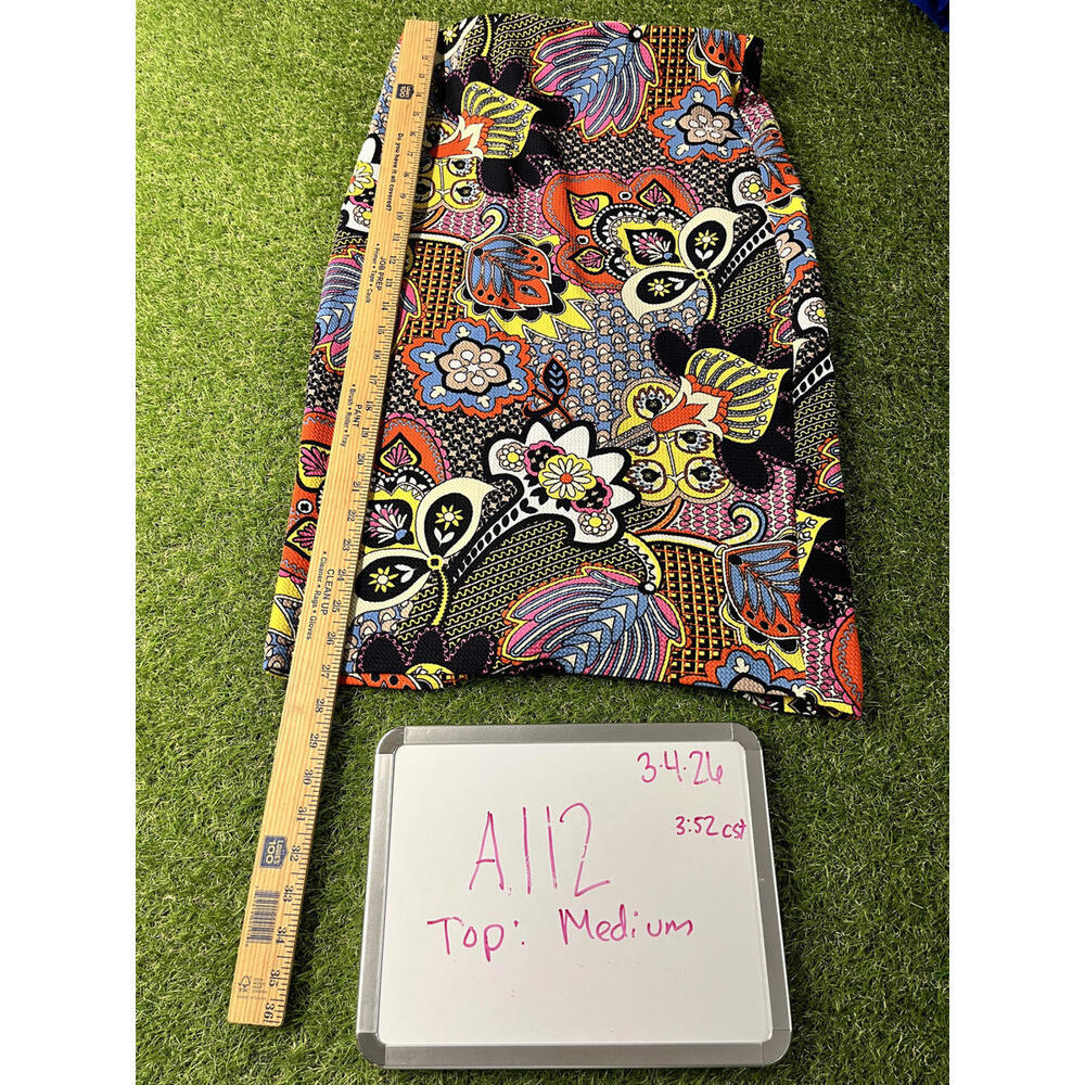 eci New York Women's Medium Colorful‎ Patterned Skirt